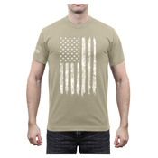 Distressed US Flag Athletic Fit T-Shirt