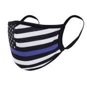 Rotcho Thin Blue Line Flag Reusable 3-Layer Face Mask 