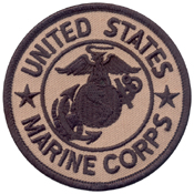 Marine Corps Patch With 3 Inch Hook And Loop