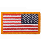 Iron On  Sew On Embroidered US Reverse Flag Patch