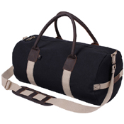19 Inch Canvas And Leather Gym Bag