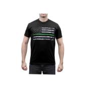 Ultra Force Thin Green Line Distressed Flag T-Shirt