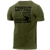 Ultra Force Freedom Isn't Free Polyester US Flag Print T-Shirt