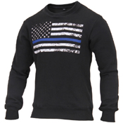 Ultra Force Thin Blue Line Flag Crew Neck Sweatshirt