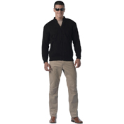 Mens Reversible Zip Up Acrylic Commando Sweater