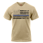 Thin Blue Line with US Flag T-Shirt