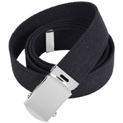 64 Inch Military Color Web Chrome Buckle Belts