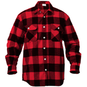 Ultra Force Extra Heavyweight Buffalo Plaid Flannel Shirt - Red Plaid - 5XLarge