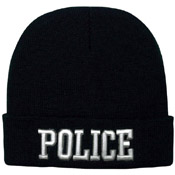 Deluxe Embroidered Police Watch Cap