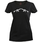 Womens Crossed Rifle Long Length T-Shirt