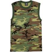 Mens Woodland Camo Muscle Shirt