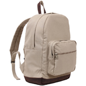 Vintage Canvas Teardrop Backpack with Leather Accents