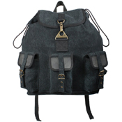 Vintage Canvas Wayfarer Backpack with Leather Accents