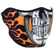 Neoprene Burning Skull 12 Face Mask