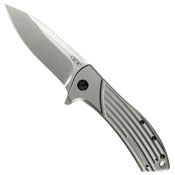 ZT 0801 Flipper Folding Knife Stonewash