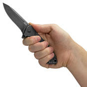 ZT 0801BW Flipper Folding Knife Blackwash